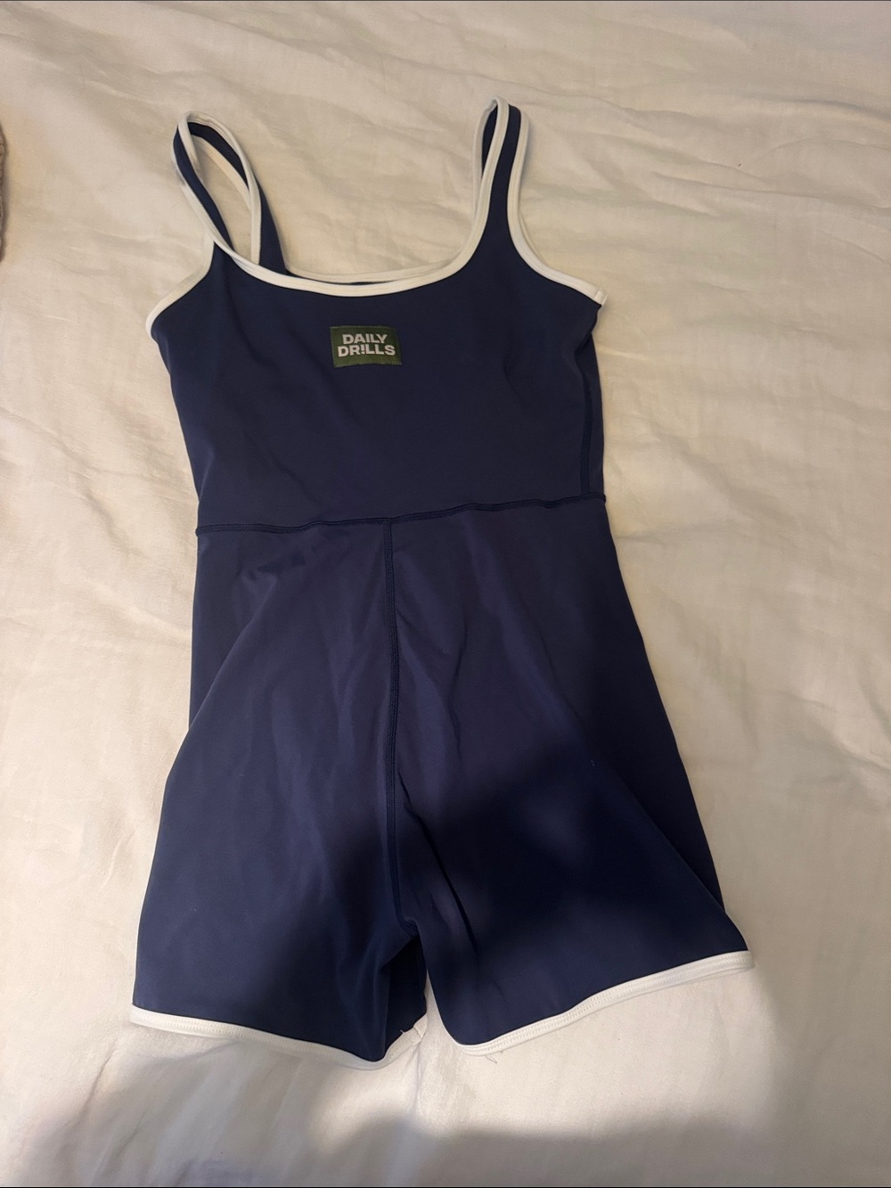 Daily Drills Navy and White Athletic Jumpsuit